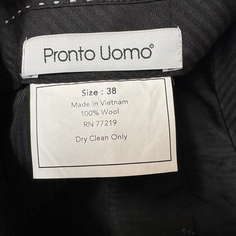 Pronto Uomo Mens Gray 100% Wool Flat Front Modern Fit Dress Pants Size 38 NEW - Picture 4 of 9